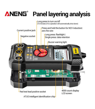 مولتی متر اتورنج هوشمند دیجیتالی ANENG مدل M167