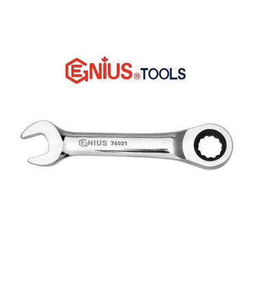 آچار کوتاه سایز 15 یکسر تخت و رینگی جغجغه ای جنیوس GENIUS مدل 760215