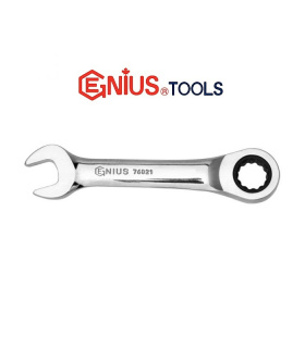 آچار کوتاه سایز 18 یکسر تخت و رینگی جغجغه ای جنیوس GENIUS مدل 760218