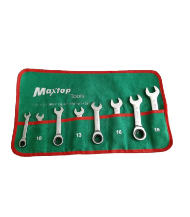 ست آچار 8 عددی یکسر تخت یکسر رینگ جغجغه ای مکس تاپ MAXTOP