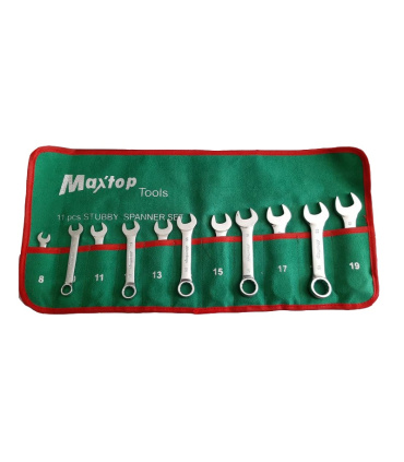 ست آچار 11 عددی یکسر تخت یکسر رینگی مکس تاپ MAXTOP