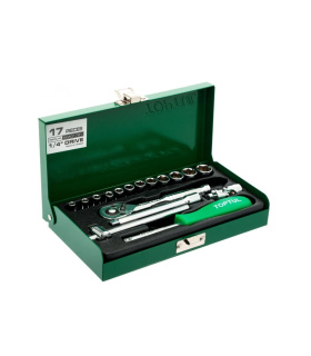 جعبه بکس 17 پارچه هواگیری 1/4 تاپ تول TOPTUL مدل GCAD1701