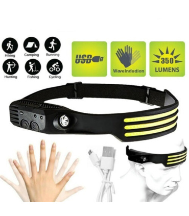 چراغ پیشانی ژله ای 3 خط XPE - COB سنسوردار مدل W689-3