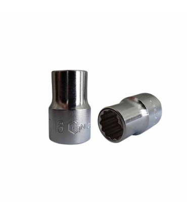 بکس کوتاه سفید 12پر درایو 3/8 سایز 7/16 جنیوس GENIUS مدل 373214