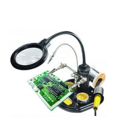 گیره مونتاژ ذره بین دار به همراه پایه هویه TE-802