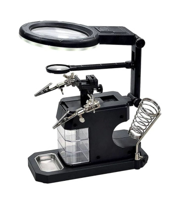 گیره مونتاژ ذره بین دار به همراه پایه هویه TE-803