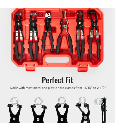 ست 9 پارچه انبر بست شلنگ رادیاتور و شیلنگ درآر الکا LKTOOLS مدل A4013