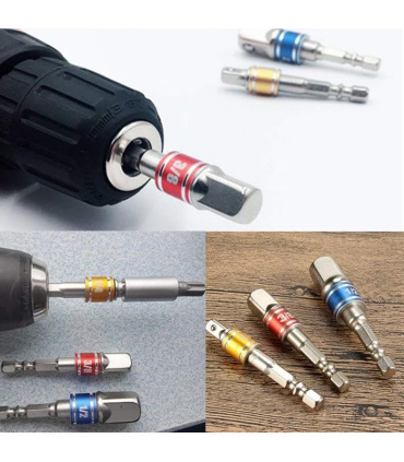 رابط 3 عددی سر دریلی بکس خور درایوهای 1/4-3/8-1/2 اینچ سه رنگ