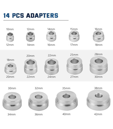 کیت 17 پارچه کاسه نمد و کنس جا زن بلبرینگ سایز 10تا 42 الکا تولز LKTOOLS مدل J1041