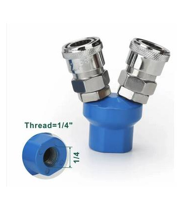 کوپلینگ دو راهی باد کمپرسور داخل رزوه 1/4 مدل SJD