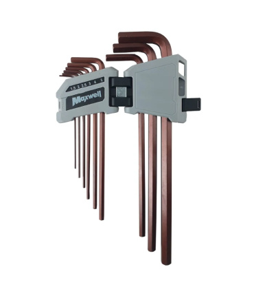 ست 9 عددی آچار شش گوش H فوق بلند کمری جنس S2 مکس ول MAXWELL مدل F1119 تایوان