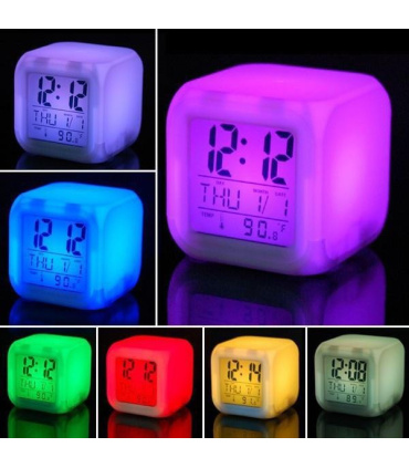 ساعت و دماسنج دیجیتال رنگی آلارم دار مکعب شکل سانیول SANYWEL  مدل CHH508