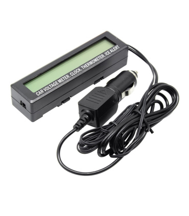 دماسنج و ساعت دیجیتال خودرو مدل EC88 (بک لایت آبی نارنجی)