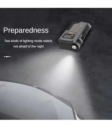 جامپ استارت خودرویی بهمراه پمپ باد و چراغ قوه شارژی پاورفول POWERFUL مدل T700