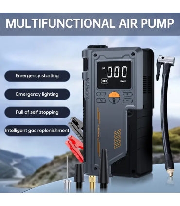 جامپ استارت خودرویی بهمراه پمپ باد و چراغ قوه شارژی پاورفول POWERFUL مدل T700