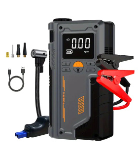 جامپ استارت خودرویی بهمراه پمپ باد و چراغ قوه شارژی پاورفول POWERFUL مدل T700