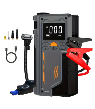 جامپ استارت خودرویی بهمراه پمپ باد و چراغ قوه شارژی پاورفول POWERFUL مدل T700