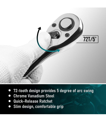 دسته بکس جغجغه ای درایو 3/8 خلاص‌کن‌سریع 72دنده استابون STABON مدل S38B