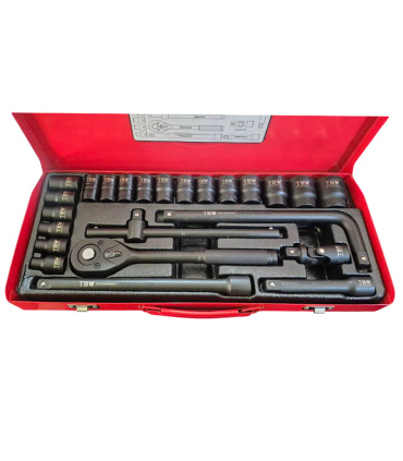 جعبه بکس 24 پارچه درایو 1/2 اینچ 6پر حرفه ای تی بی دابیلیو TBW مدل 6P