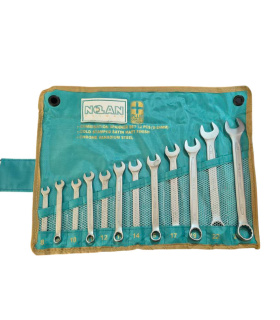 ست آچار 12 عددی 8 تا 24 میلیمتر یکسر تخت و یکسر رینگی نولان NOLAN تایوان با گارانتی مادام العمر