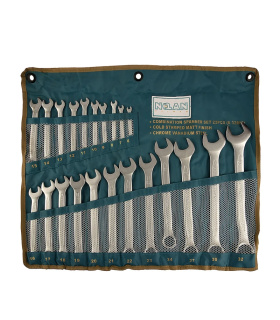 ست آچار 22 عددی 6 تا 32 میلیمتر یکسر تخت و یکسر رینگی نولان NOLAN تایوان با گارانتی مادام العمر