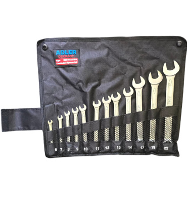 مجموعه 12 عددی آچار یکسر تخت و یک سر رینگی سایز6تا22 ادلر ADLER GERMANY با ضمانت تعویض