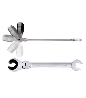 آچار سایز 10 یک سر تخت یکسر رینگی جغجغه ای چاکدار سرتاشو داناپلاس DANAPLUS مدل D5510