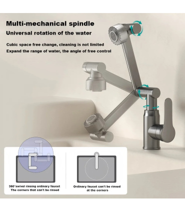 شیر آب اهرمی حرفه ای 540 درجه سر تاشو مدل WATER TAP