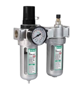 واحد مراقبت و تنظیم فشار دو قلو باد سایز 1/2 اینچ رطوبت گیری و روغنکاری نکستول NEXTOOL مدل NEX-AFRL80