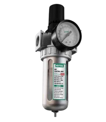 واحد مراقبت و تنظیم فشار تک مخزن باد سایز 1/2 اینچ رطوبت گیری نکستول NEXTOOL مدل NEX-AFR80