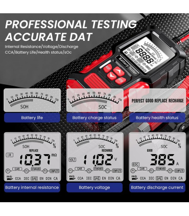 دستگاه تست باتری خودرو 12-24 ولت فاکسسور FOXUR مدل FBT-300