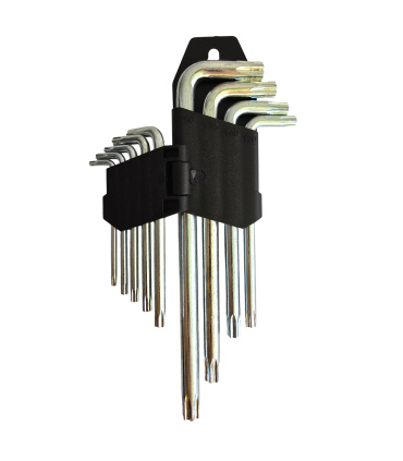 آچار آلن متوسط ستاره T روکارتی کمری 9 عددی XINGLOG مدل SMALL