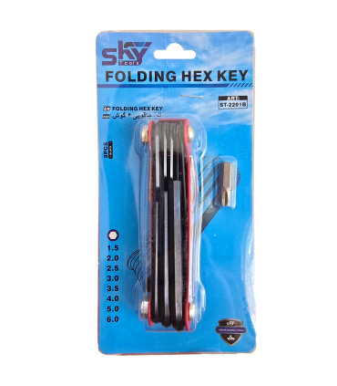 آچار آلن شش گوش H چاقویی تاشو 8 عددی اسکای SKY مدل ST-2201B