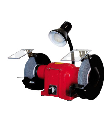 ماشین سنگ سنباده رومیزی تک فاز سایز 200 محک MAHAK مدل GD-200-1 HL چراغ دار