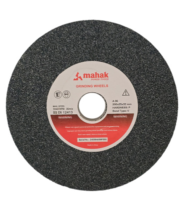 صفحه سنگ سمباده سنگ رومیزی محک MAHAK سایز 200 میلیمتر گرید 36