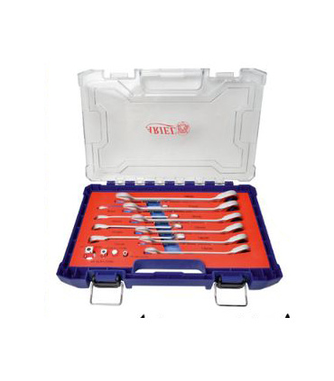 جعبه آچار 4+10 عددی یکسر رینگی جغجغه ای ضامندار با مبدل سه درایو آریل ARIEL مدل ARAG1401 ضمانت تعویض و استاندارد آلمان