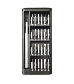 ست پیچ گوشتی 24 پارچه ساعتی الکترونیکی سری 6024 کد 2025A دسته فلزی