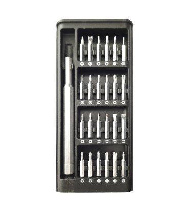 ست پیچ گوشتی 24 پارچه ساعتی الکترونیکی سری 6024 کد 2025A دسته فلزی