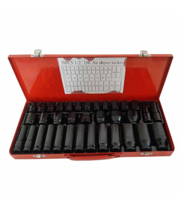 جعبه باز | جعبه بکس 35 پارچه بلند و کوتاه درایو 1/2 فشارقوی آس تول ASTOOL مدل AS-3135 (مخصوص بکس بادی)