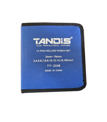 مجموعه 12 عددی سنبه واشر بر 3تا19 کیفی تندیس TANDIS مدل TT-2338 ( پانچ واشر بر دستی )