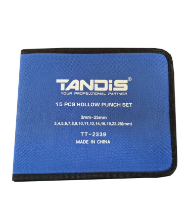 مجموعه 15 عددی سنبه واشر بر 3تا25 کیفی تندیس TANDIS مدل TT-2339 ( پانچ واشر بر دستی )