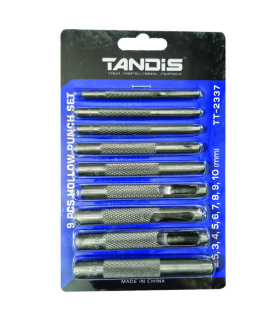 ست 9 عددی سنبه واشربر9عددی 2.5 تا 10 میلیمتر تندیس TANDIS مدل TT-2337 ( پانچ واشر بر دستی )