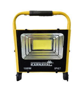 پروژکتور پرتابل شارژی 100 وات با پایه قابل تنظیم کارناوال KARNAVAL مدل KA-L100W