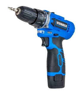 دریل پیچ گوشتی شارژی 12ولت 2 باطری ویوارکس VIVAREX مدل VR1215V-2B یکسال گارانتی
