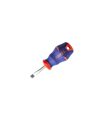 پیچ گوشتی مشتی دوسو تخت سایز 38*6 حرفه ای دسته TPR جنس S2 آریل ARIEL مدل PMD6038