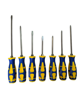 ست پیچ گوشتی 7 عددی دوسو و چهارسو ضربه و آچار خور FMS TOOLS مدل 7L تایوان